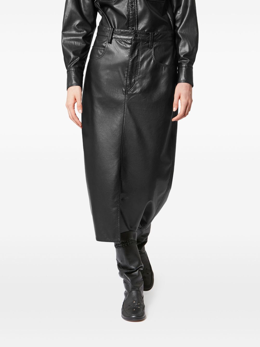 Marant Etoile Women Nilauria Faux Leather Skirt