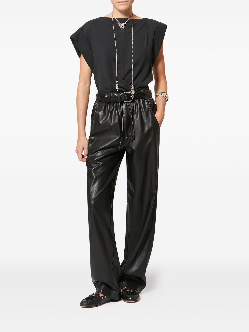 Marant Etoile Women Nereane Faux Leather Trousers ISABEL MARANT ETOILE
