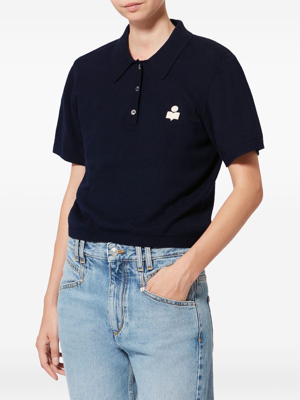 Marant Etoile Women Wool And Cotton Polo Shirt ISABEL MARANT ETOILE