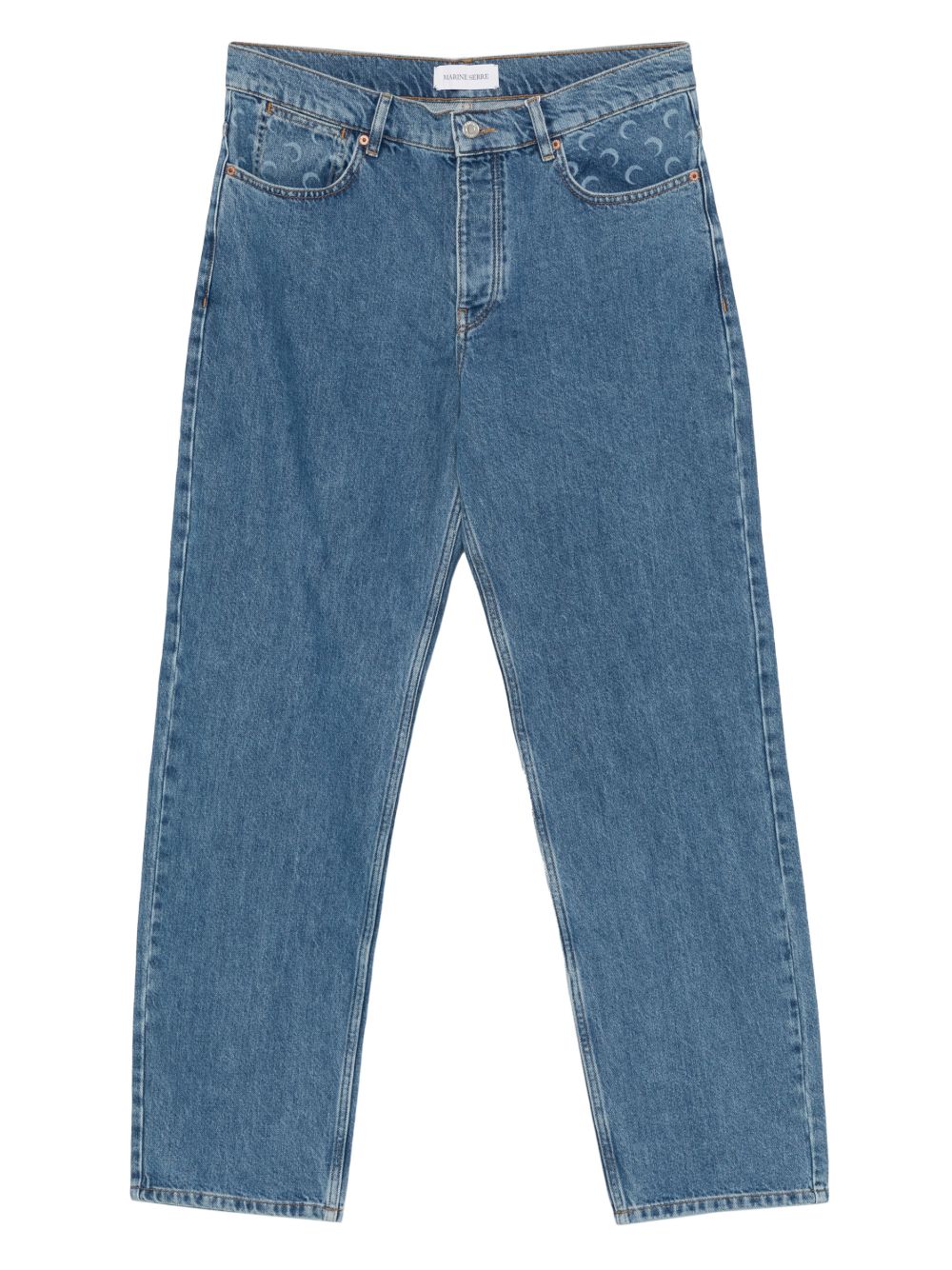 Marine Serre Men Straight Leg Denim Jeans MARINE SERRE
