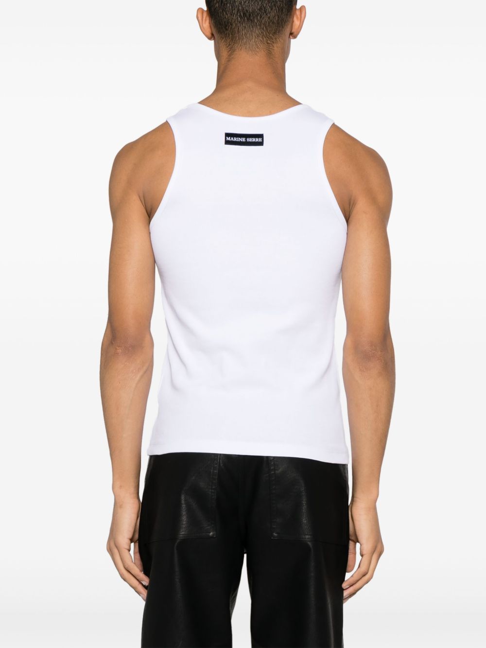 Marine Serre Men Moon Cotton Tank Top MARINE SERRE