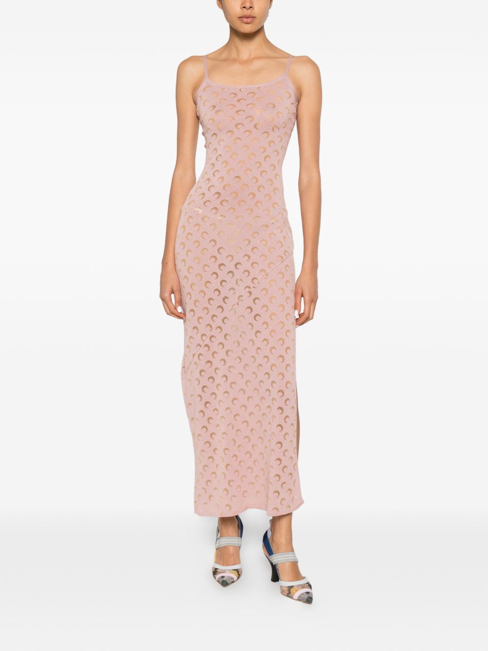 Marine Serre Women Moon Devore Long Dress