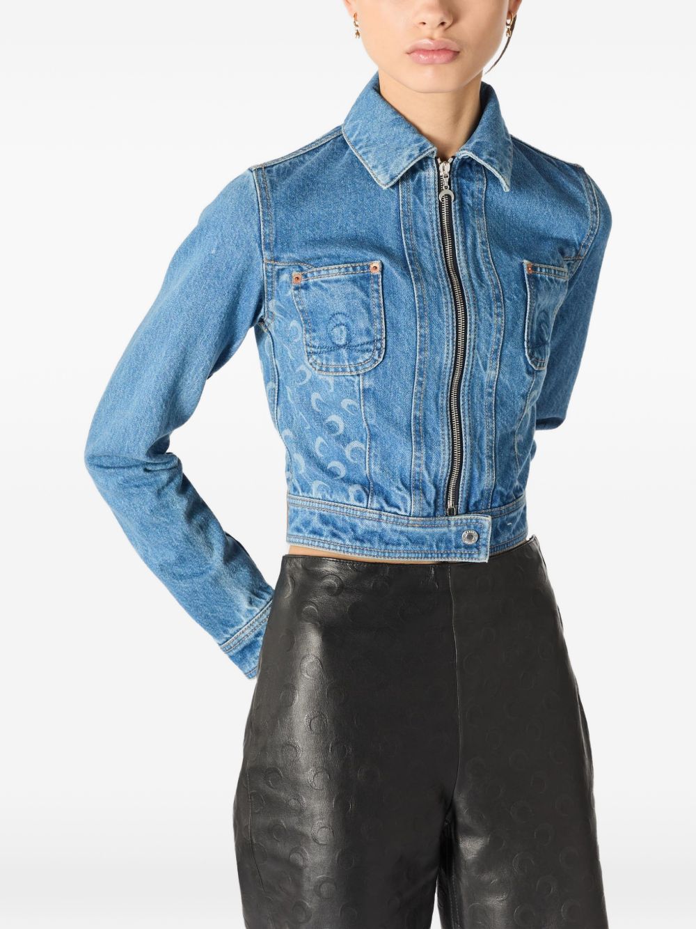 Marine Serre Women Denim Cotton Jacket MARINE SERRE