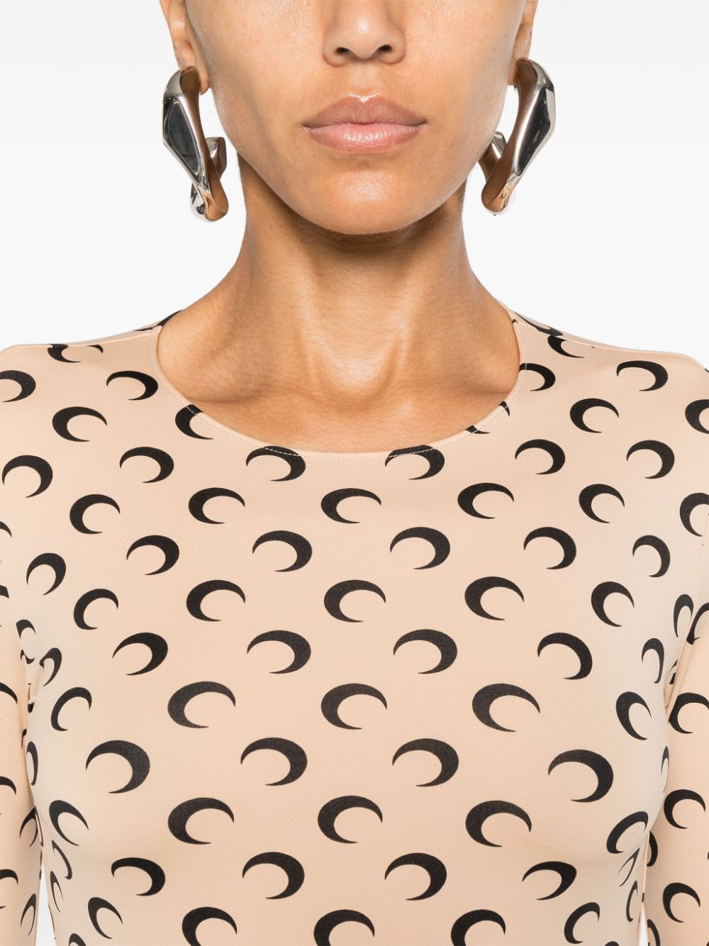 Marine Serre Women Moon Crewneck Top