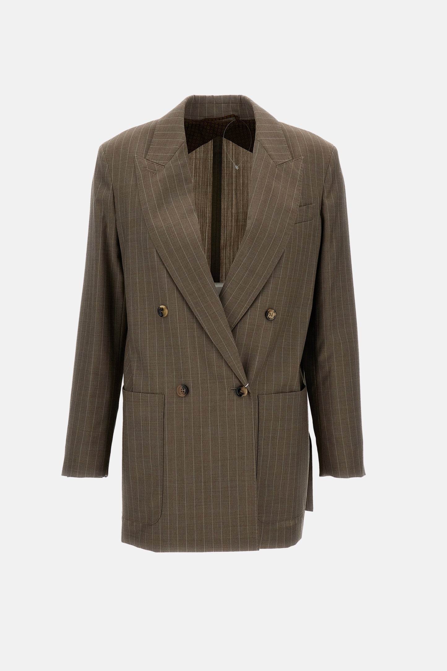 Max Mara Women Steel Pinstripe Jacket MAX MARA