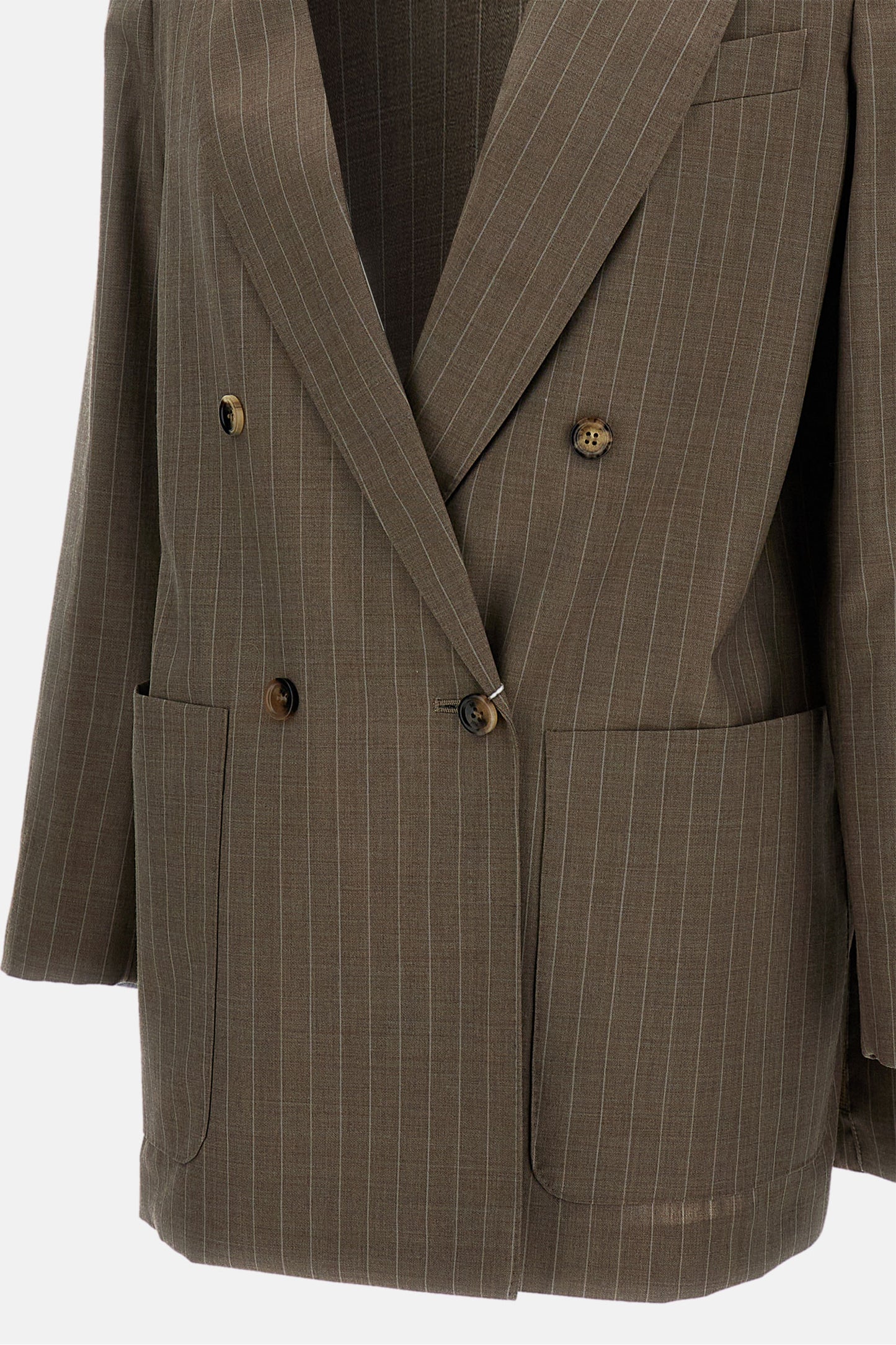 Max Mara Women Steel Pinstripe Jacket MAX MARA