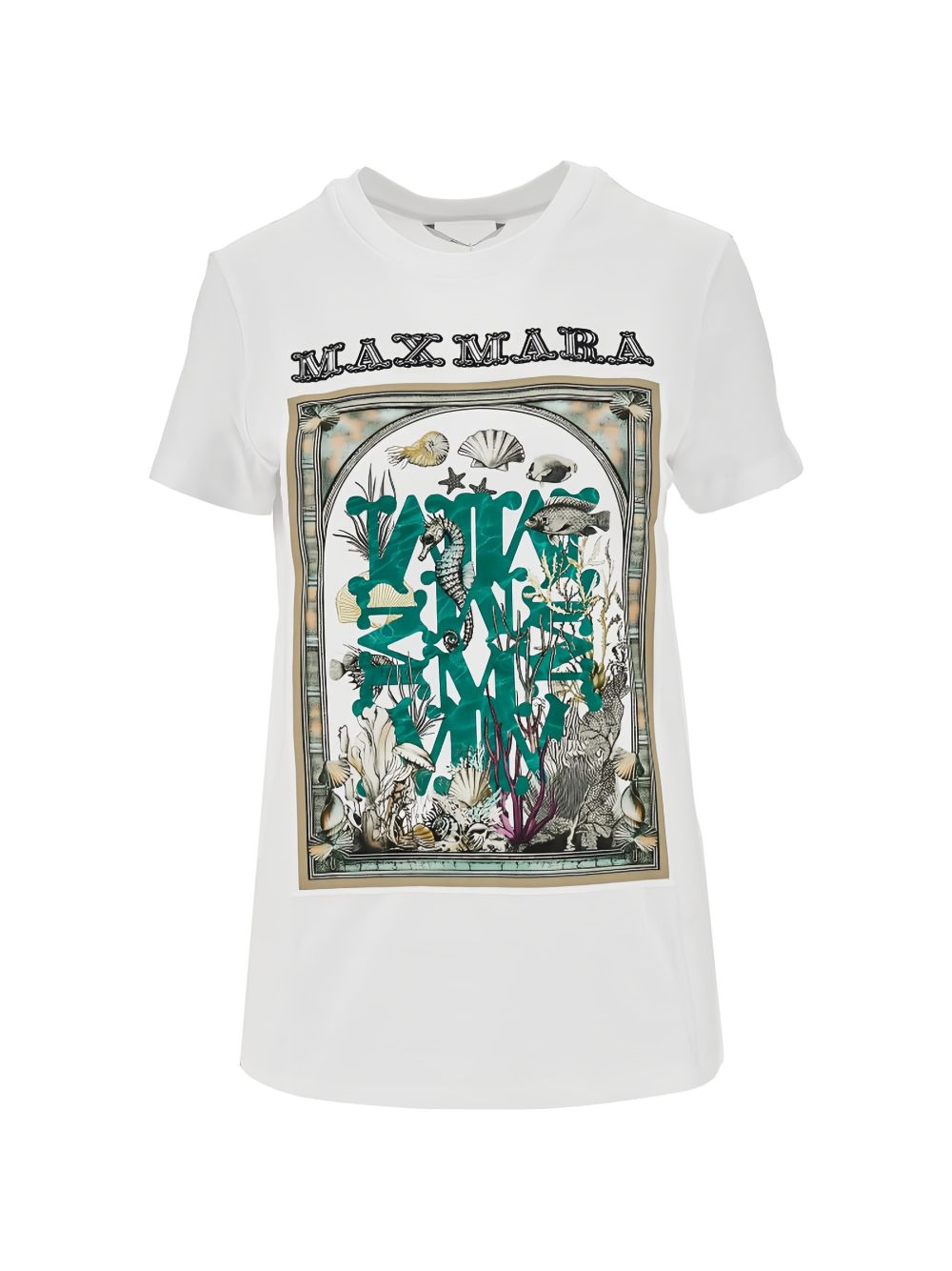 Max Mara Women Printed Cotton T-Shirt MAX MARA
