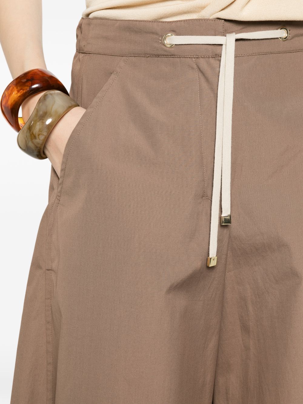 'S Max Mara Women Cotton Wide-Leg Trousers S MAX MARA