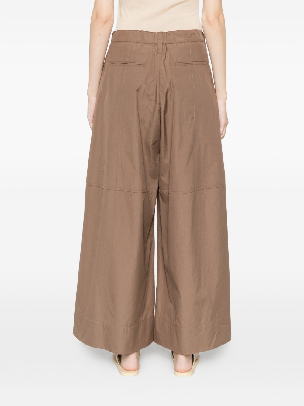 'S Max Mara Women Cotton Wide-Leg Trousers S MAX MARA