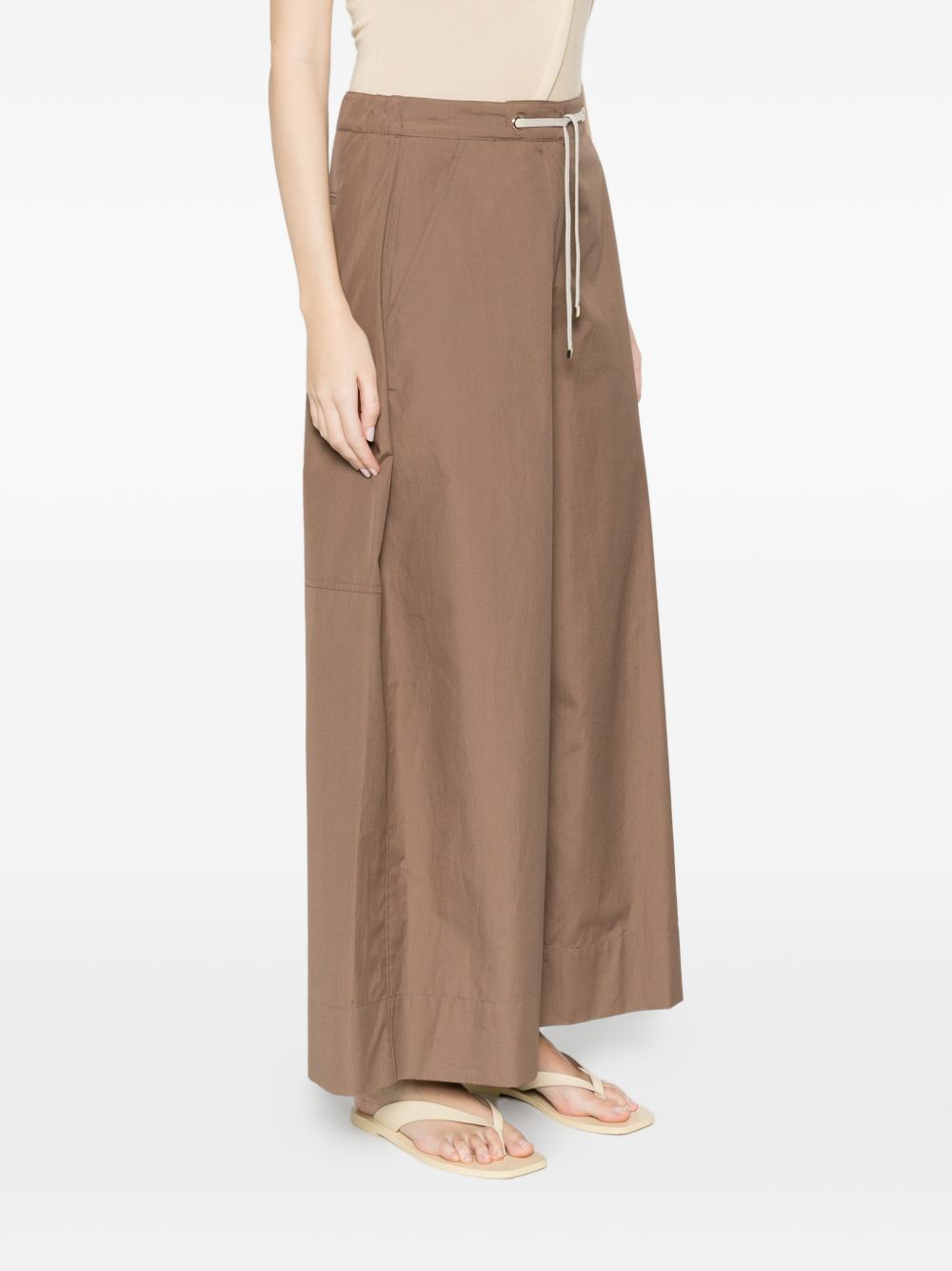 'S Max Mara Women Cotton Wide-Leg Trousers S MAX MARA