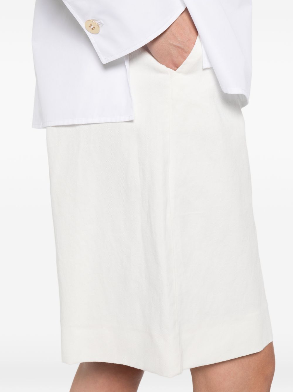 'S Max Mara Women Cotton And Linen Blend Shorts S MAX MARA