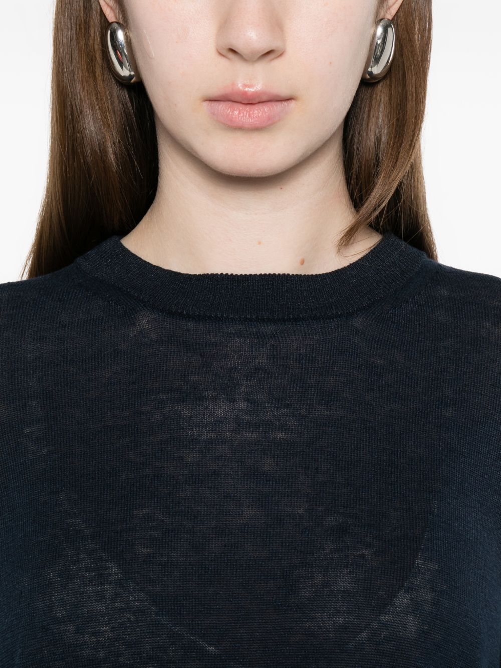 'S Max Mara Women Linen Crewneck Sweater