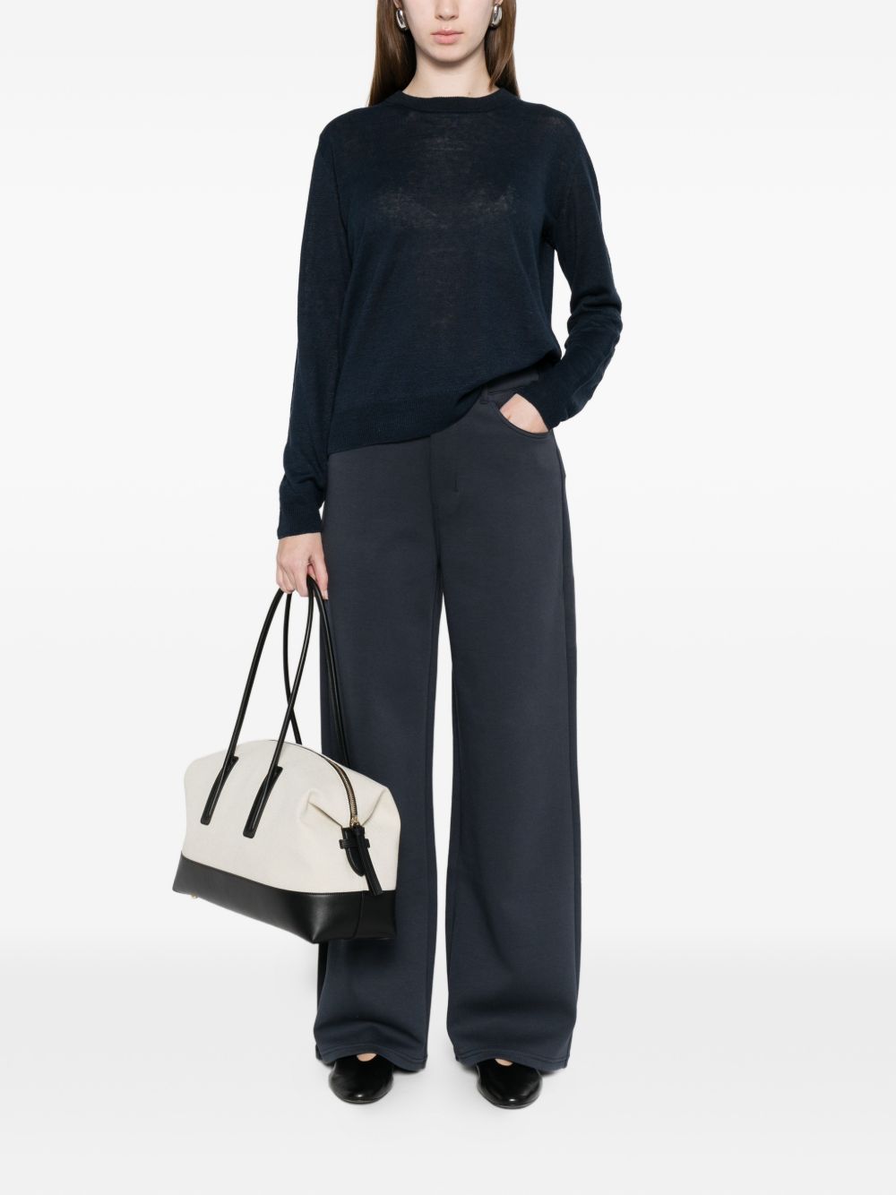'S Max Mara Women Linen Crewneck Sweater