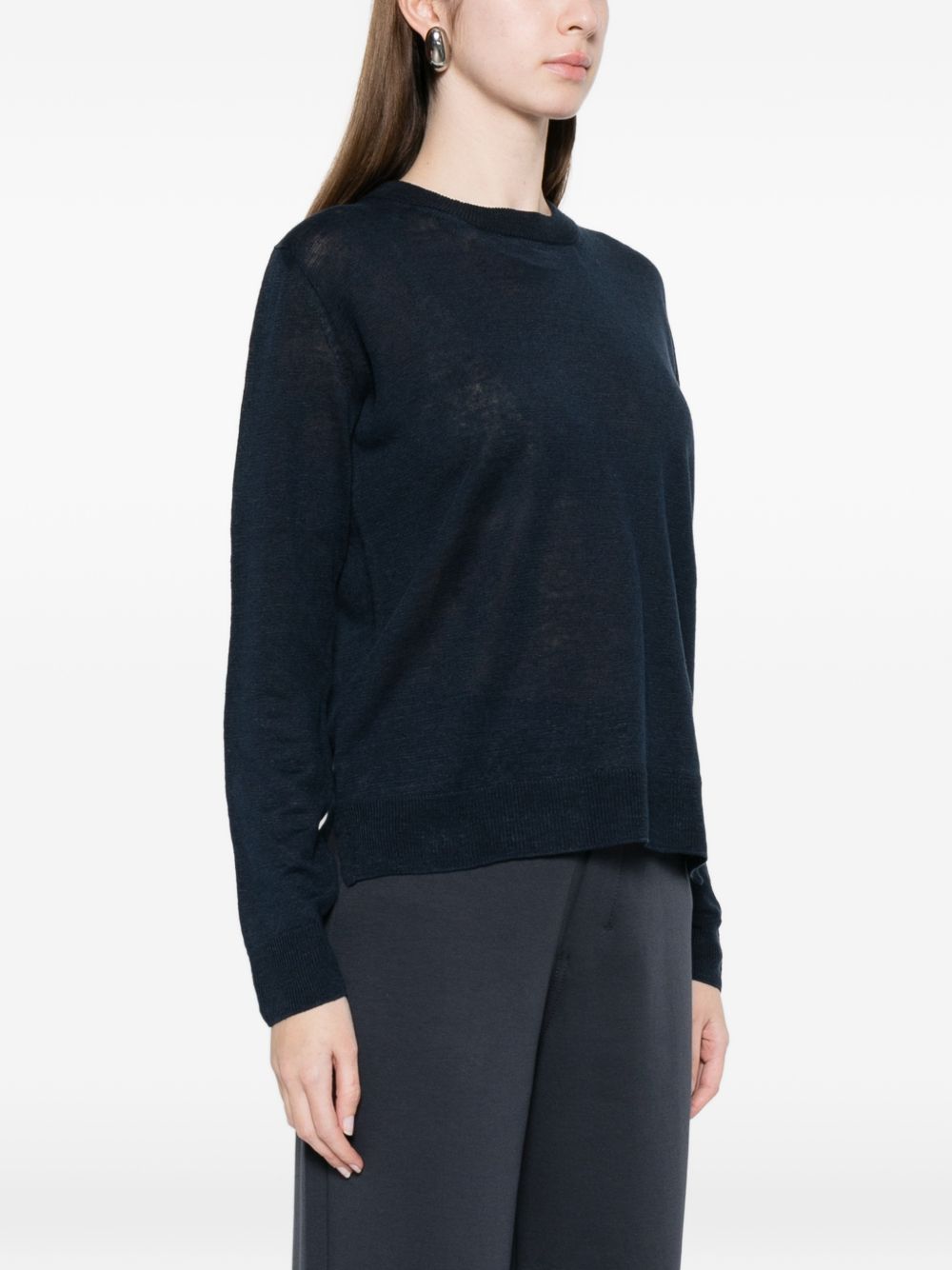 'S Max Mara Women Linen Crewneck Sweater