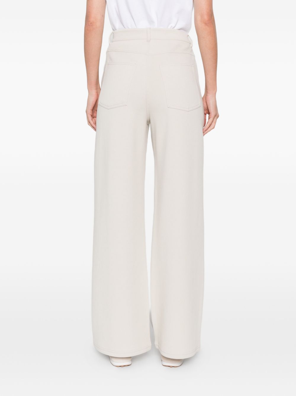 'S Max Mara Women Cotton Wide-Leg Trousers S MAX MARA