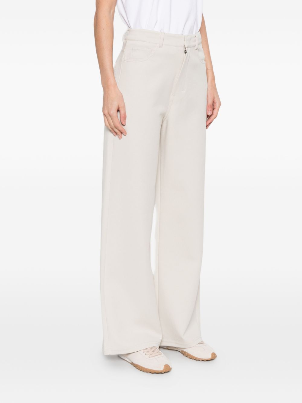'S Max Mara Women Cotton Wide-Leg Trousers S MAX MARA