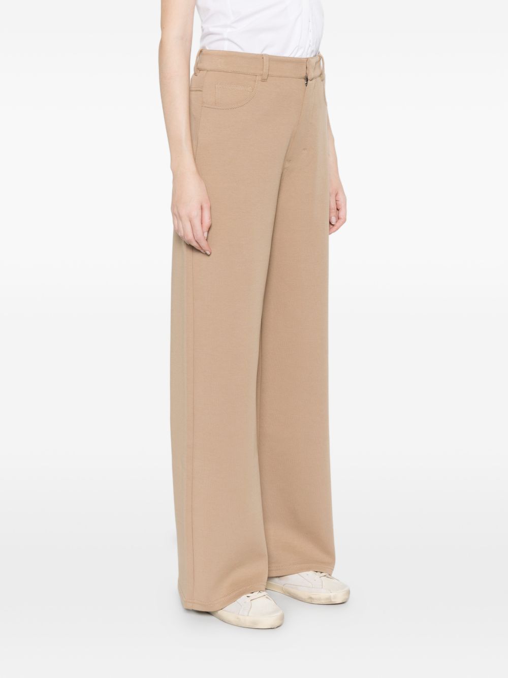 'S Max Mara Women Cotton Wide-Leg Trousers S MAX MARA