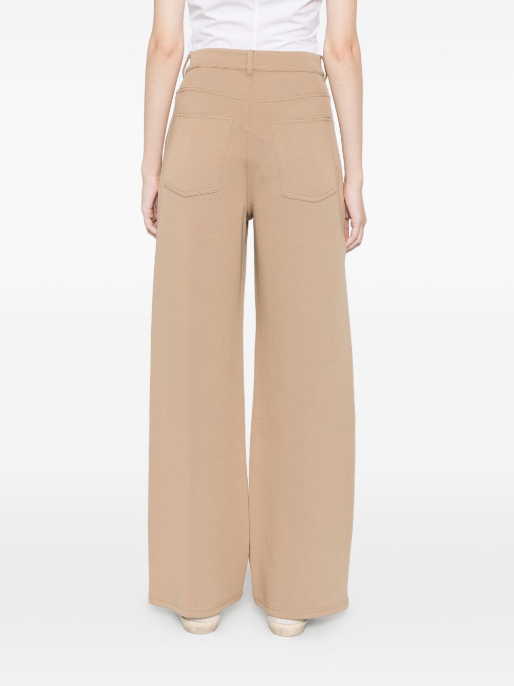 'S Max Mara Women Cotton Wide-Leg Trousers S MAX MARA