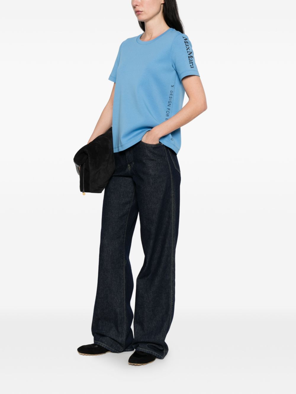 'S Max Mara Women Logo Cotton T-Shirt S MAX MARA