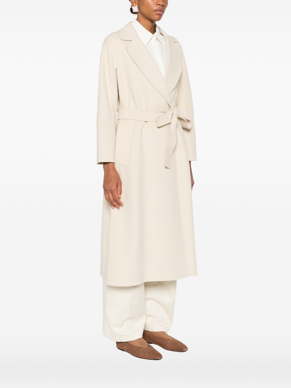 'S Max Mara Women Wool Long Coat S MAX MARA