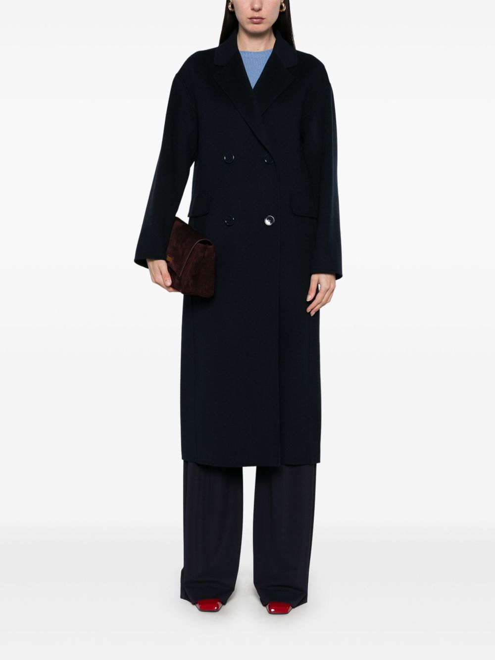 'S Max Mara Women Wool Long Coat