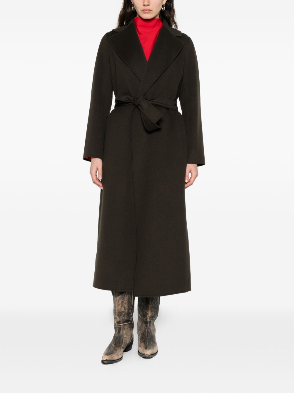 'S Max Mara Women Wool Long Coat S MAX MARA