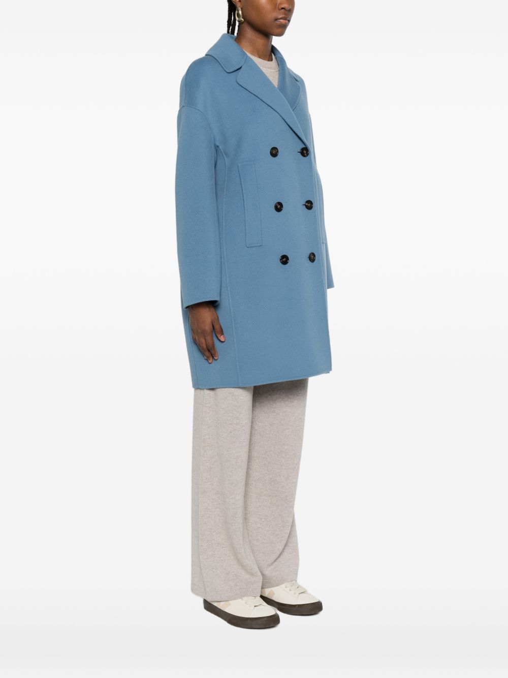 'S Max Mara Women Wool Double-Breasted Coat S MAX MARA