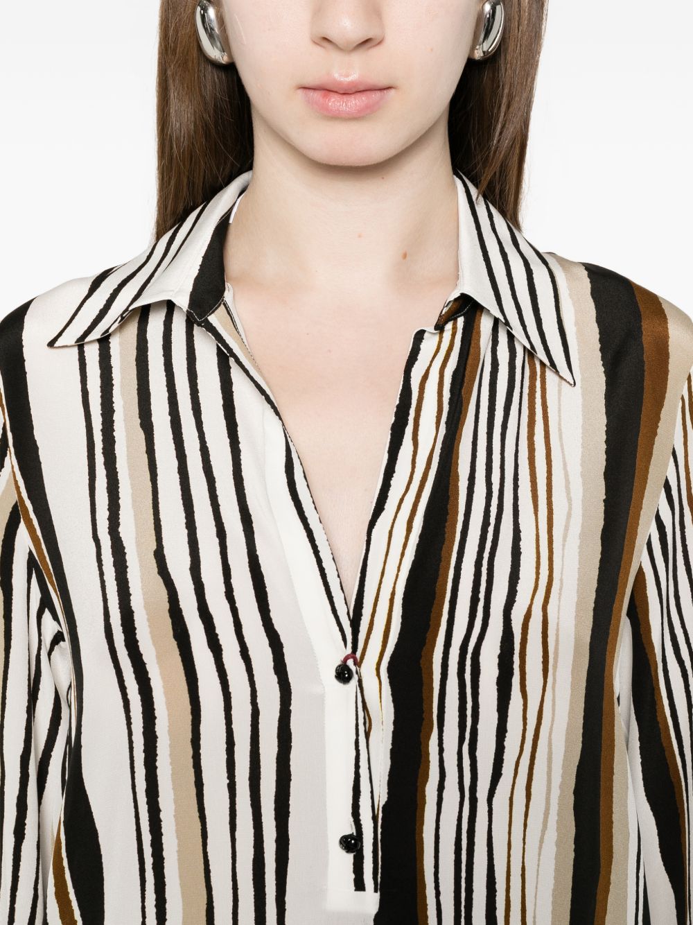 Max Mara Women Striped Silk Long Dress MAX MARA