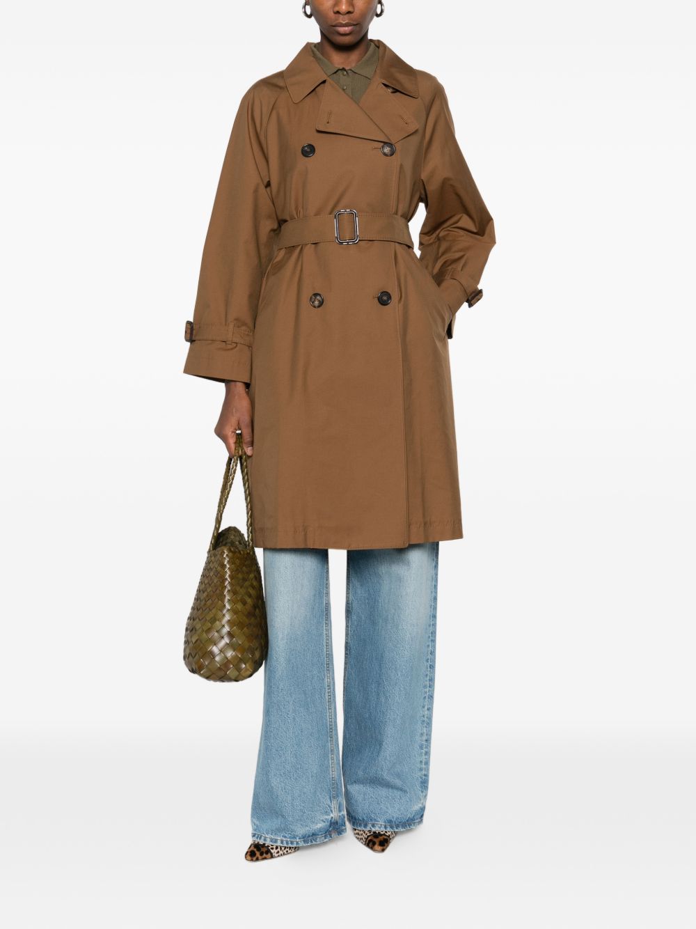 Max Mara The Cube Women Cotton Blend Trench Coat MAX MARA THE CUBE