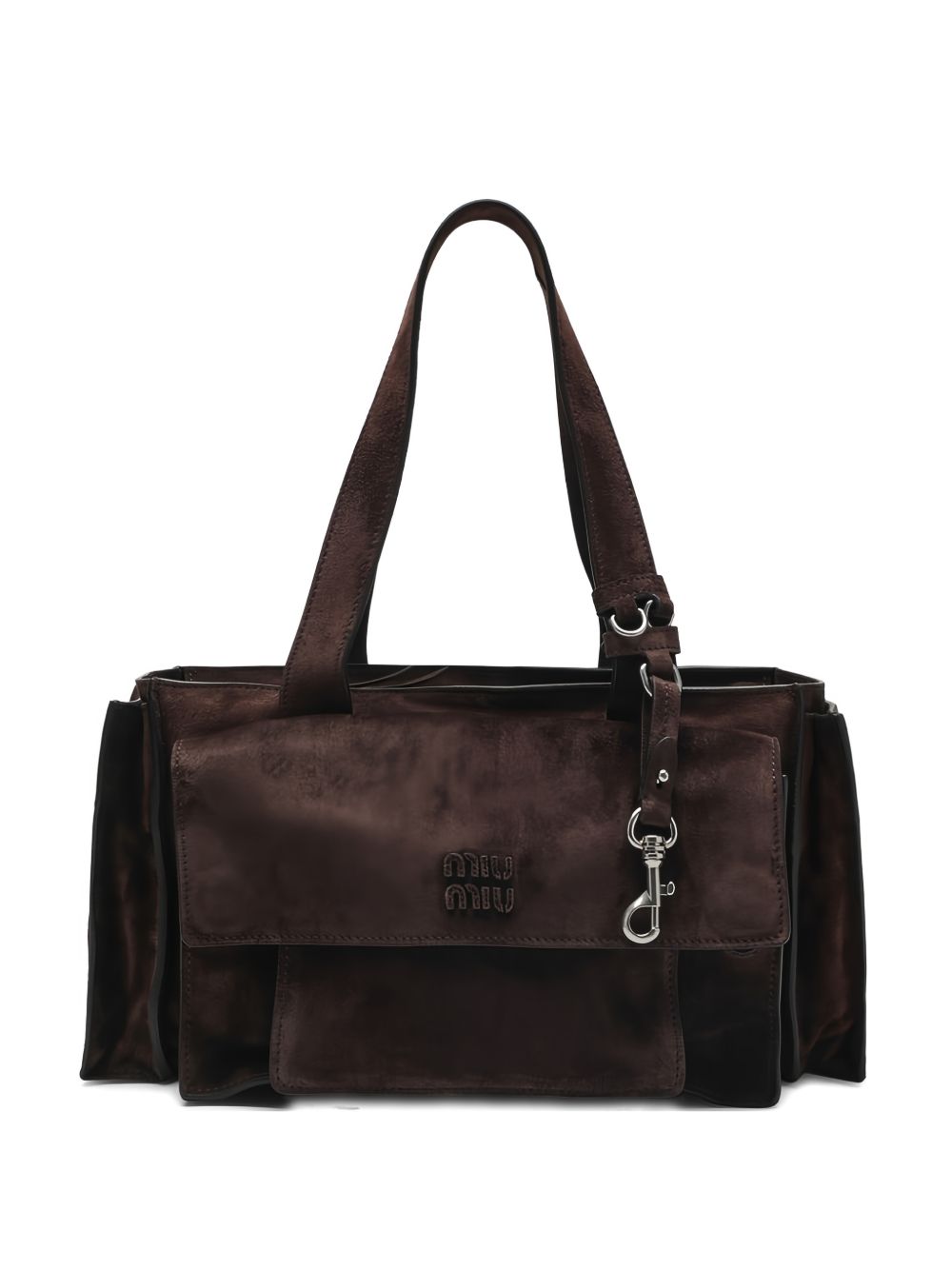 Miu Miu Women Utilitaire Suede Leather Tote Bag MIU MIU
