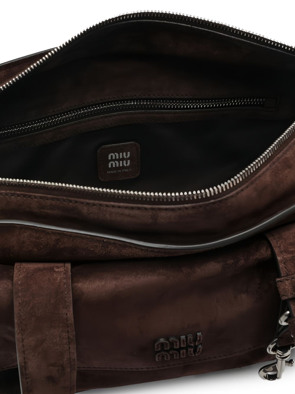 Miu Miu Women Utilitaire Suede Leather Tote Bag MIU MIU