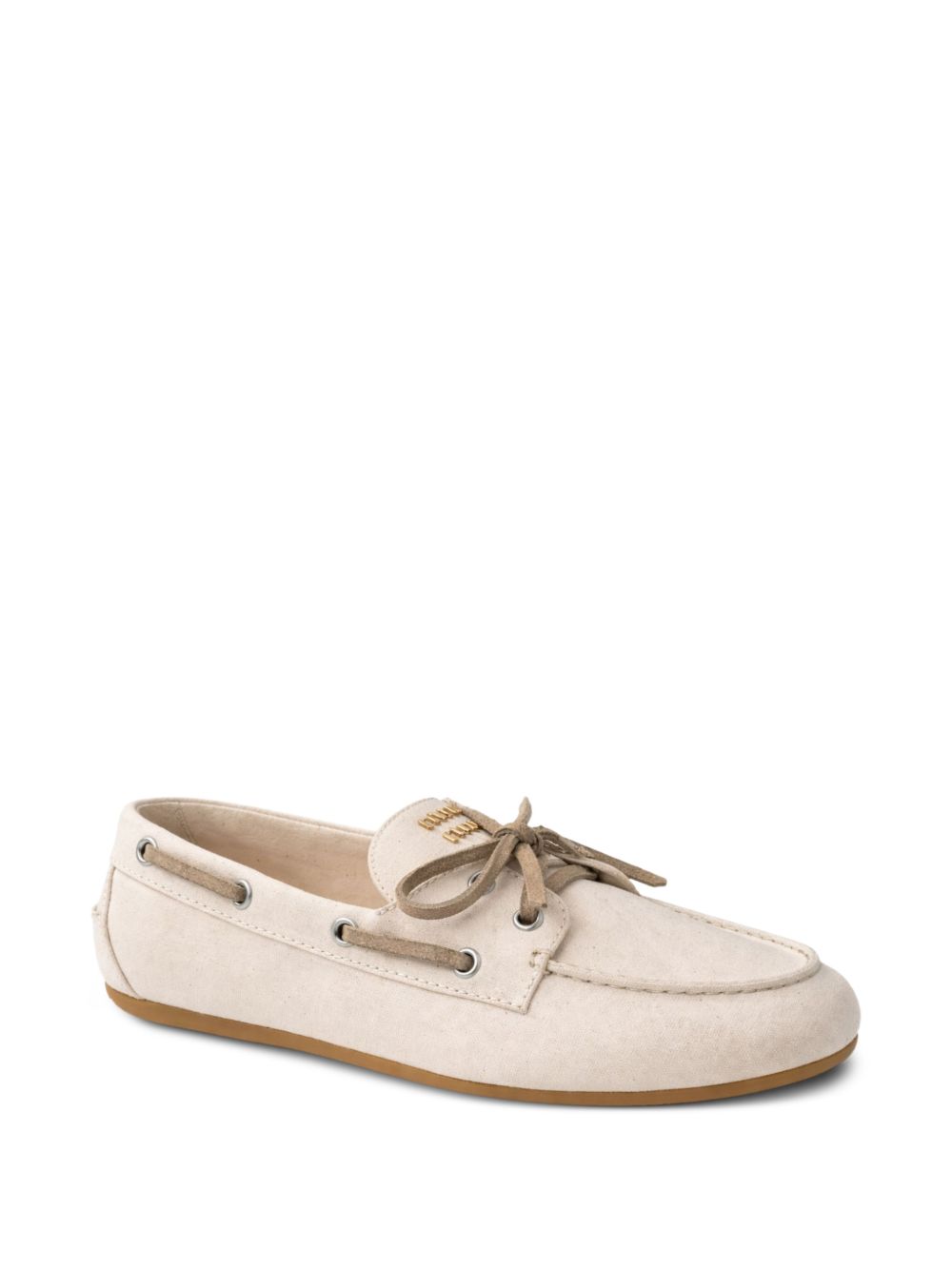 Miu Miu Women Deck Canvas Loafers MIU MIU