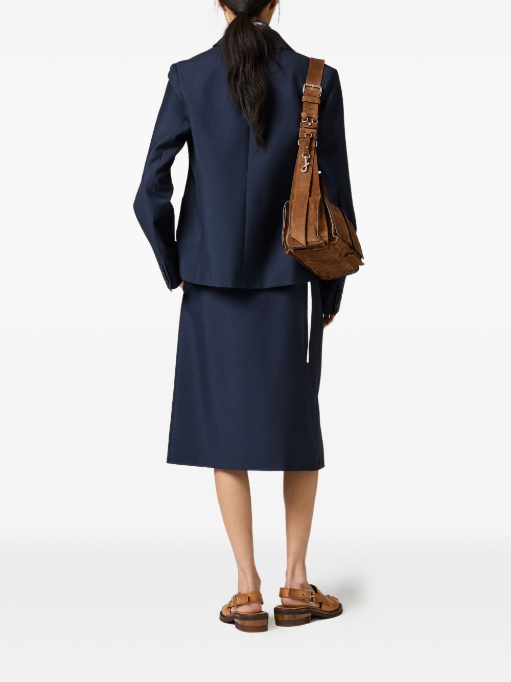 Miu Miu Women Wool Midi Skirt