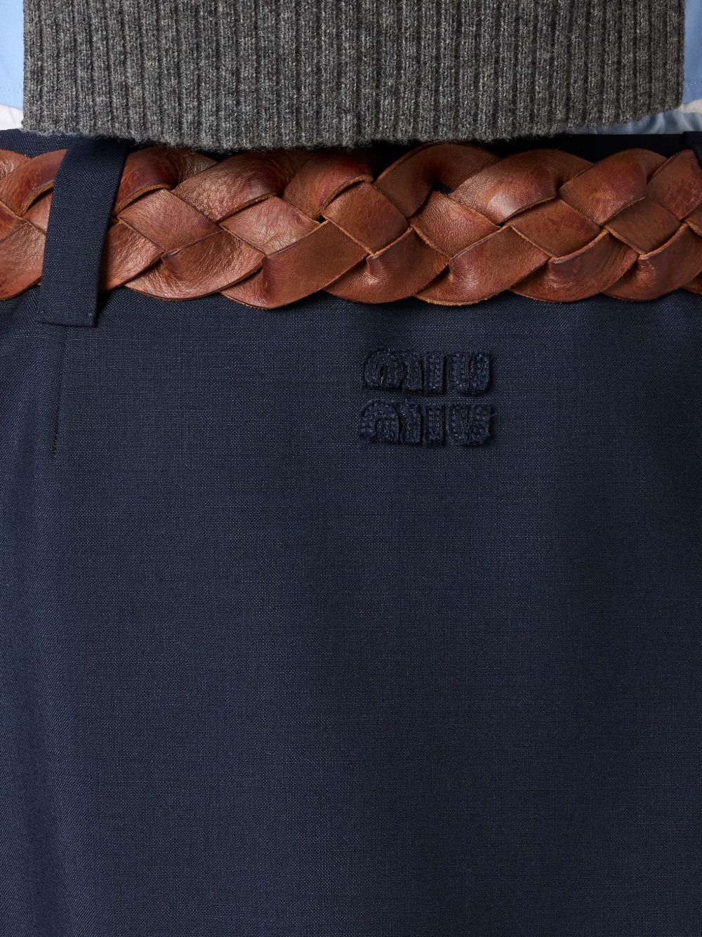 Miu Miu Women Wool Midi Skirt