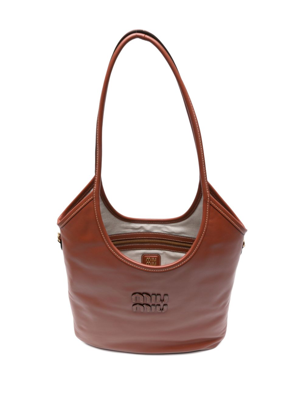 Miu Miu Women Ivy Leather Shoulder Bag MIU MIU