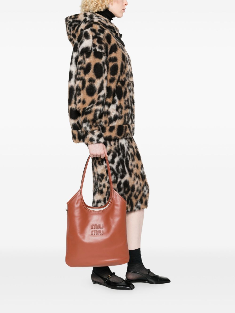 Miu Miu Women Ivy Leather Shoulder Bag MIU MIU