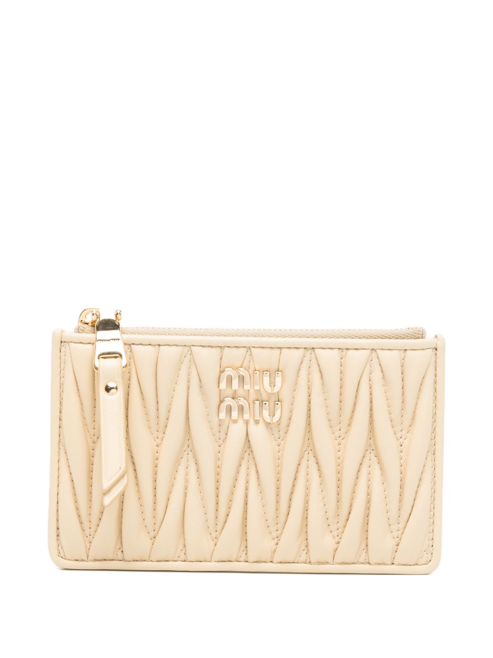 Miu Miu Women Leather Zipped Credit Cards Holder MIU MIU