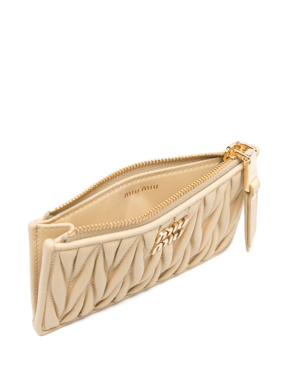 Miu Miu Women Leather Zipped Credit Cards Holder MIU MIU