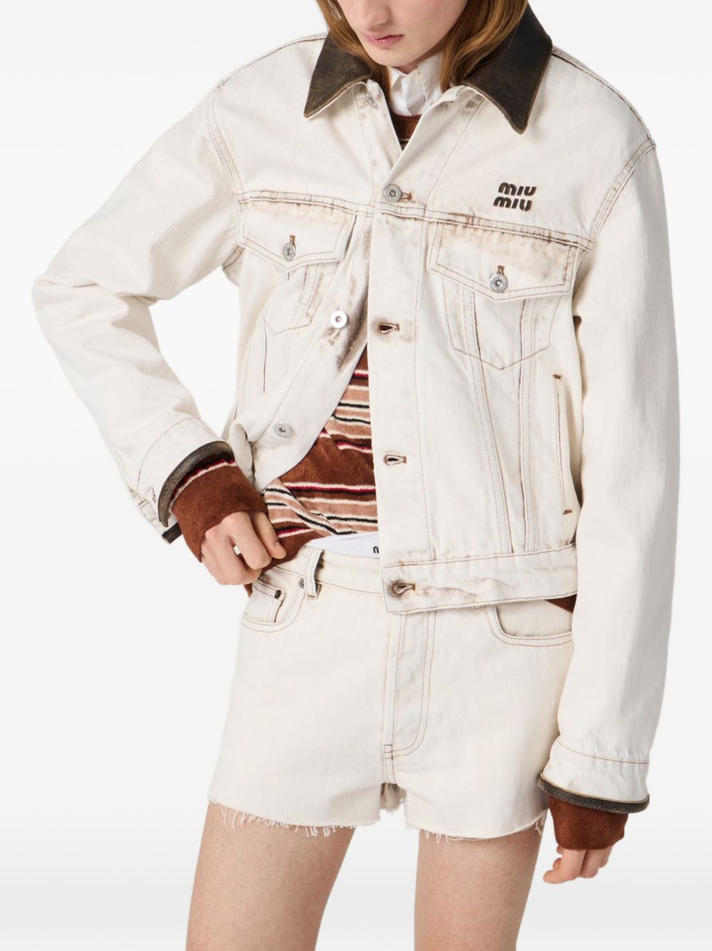 Miu Miu Women Denim Cotton Jacket MIU MIU
