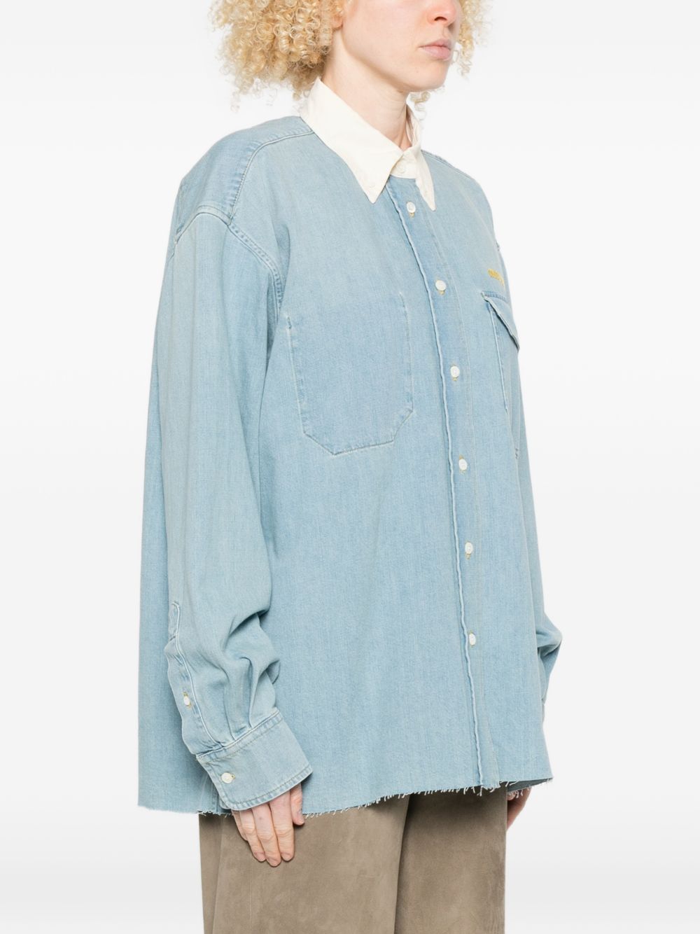 Miu Miu Women Denim Cotton Shirt MIU MIU