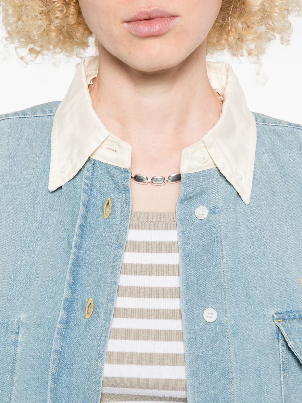 Miu Miu Women Denim Cotton Shirt MIU MIU