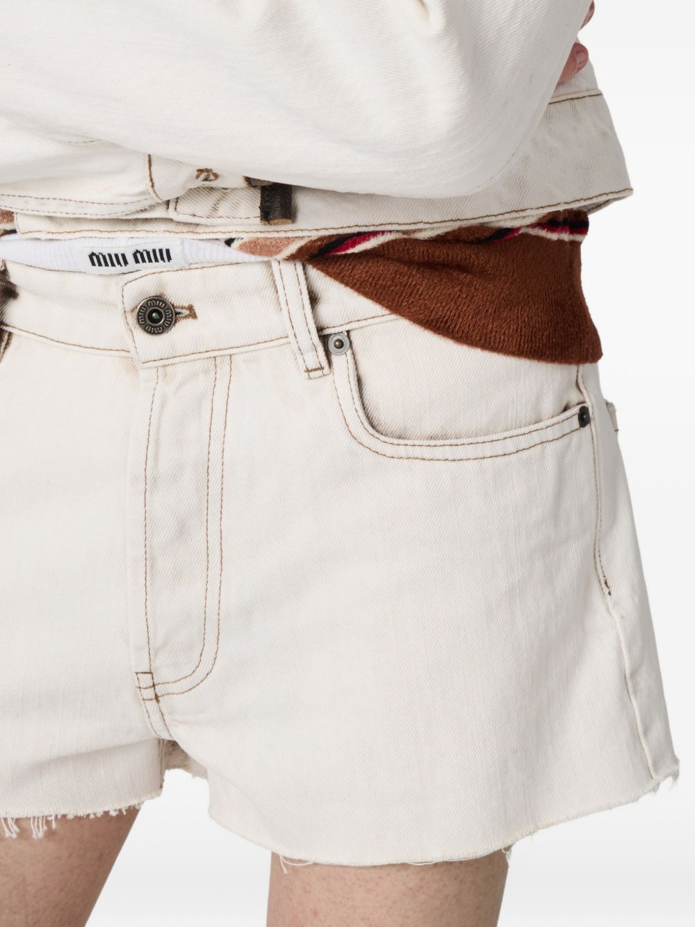 Miu Miu Women Denim Cotton Shorts MIU MIU