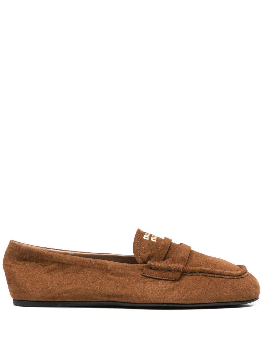 Miu Miu Women Ruches Leather Loafers MIU MIU