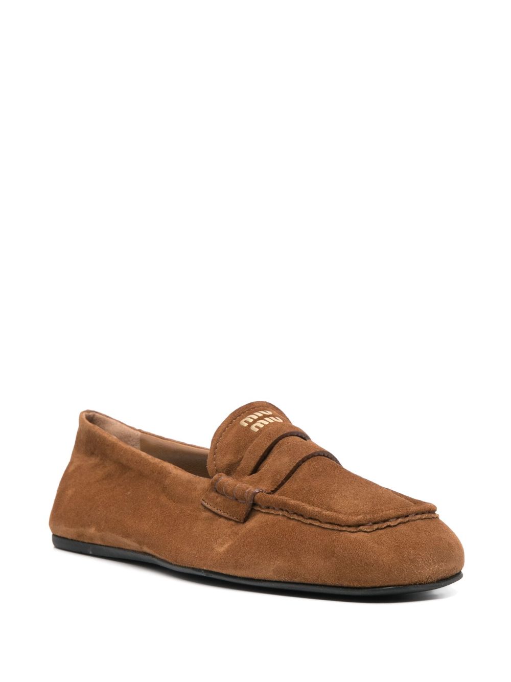 Miu Miu Women Ruches Leather Loafers MIU MIU