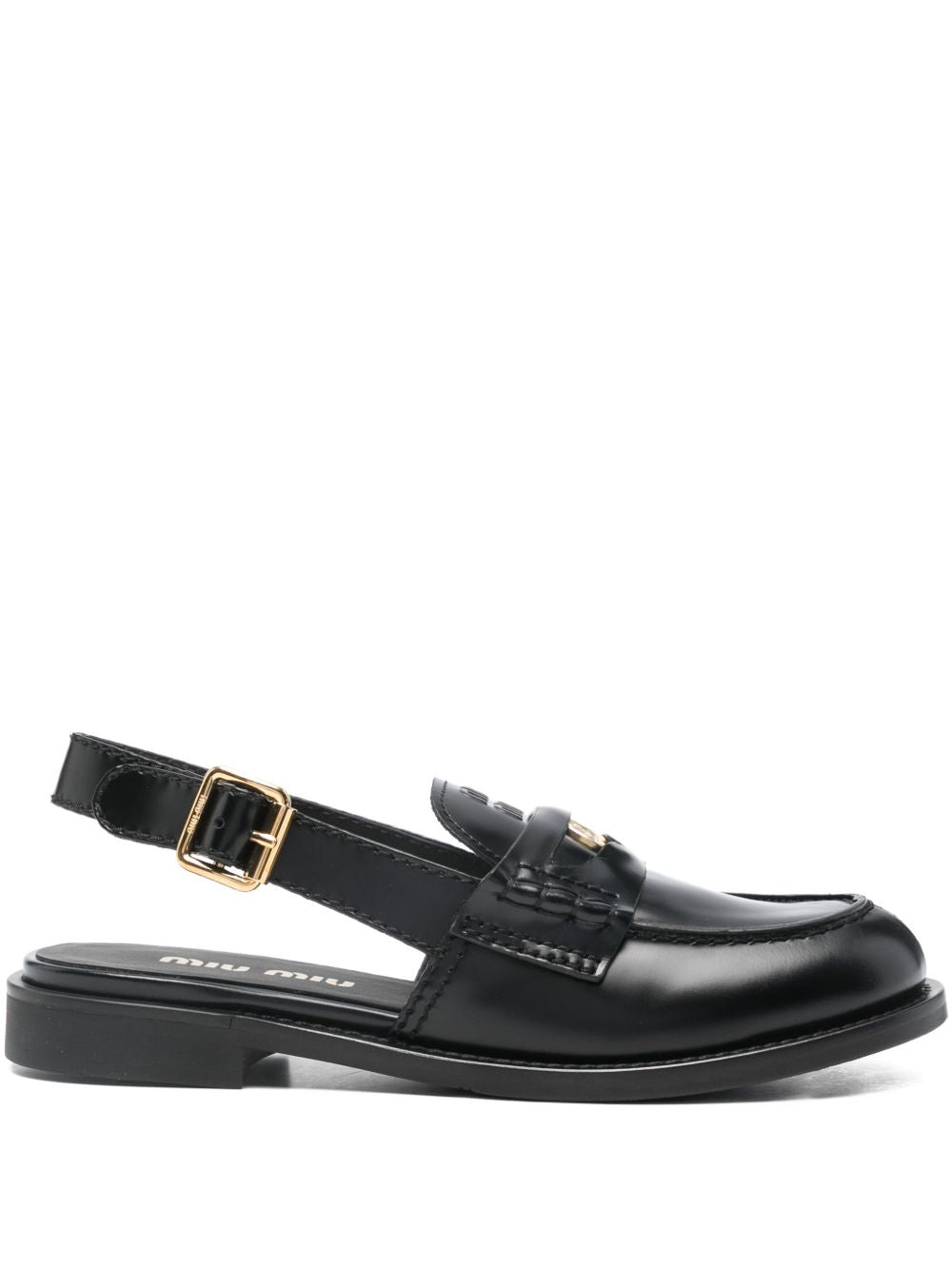 Miu Miu Women Leather Slingback Loafers MIU MIU