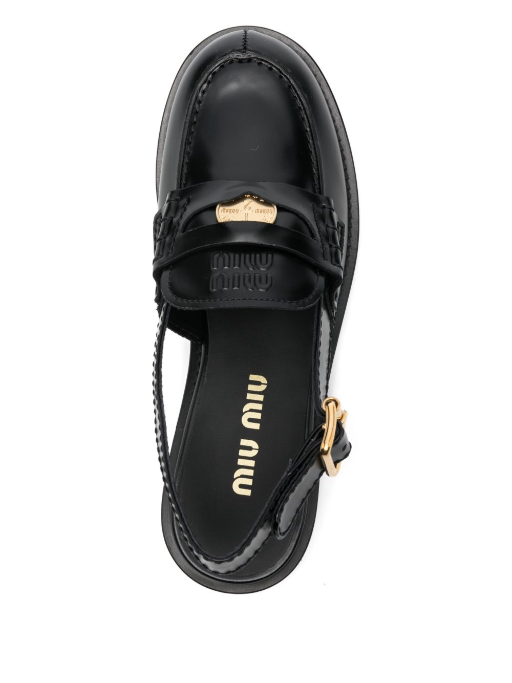 Miu Miu Women Leather Slingback Loafers MIU MIU
