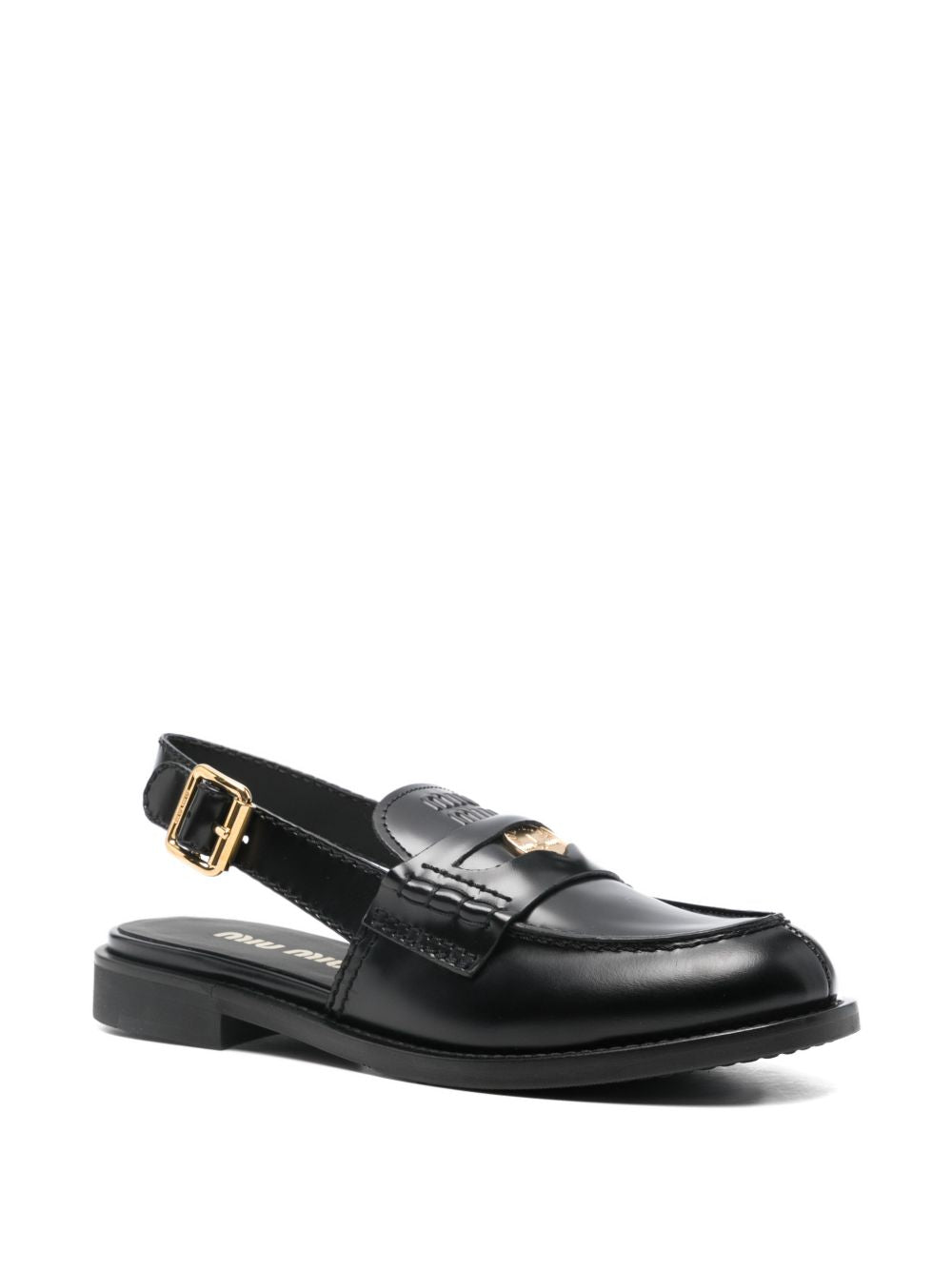 Miu Miu Women Leather Slingback Loafers MIU MIU