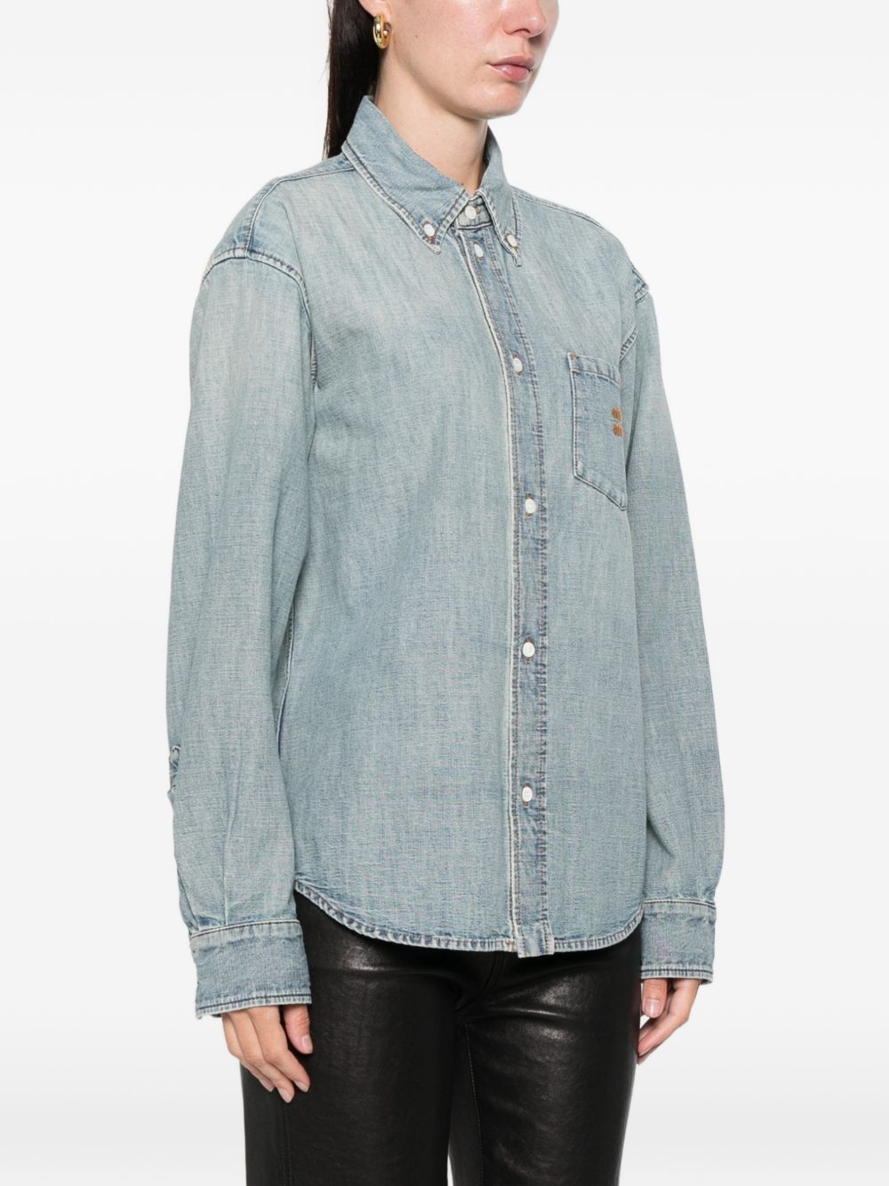 Miu Miu Women Denim Cotton Shirt MIU MIU
