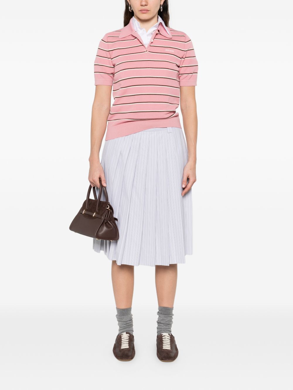 Miu Miu Women Cotton Midi Skirt MIU MIU