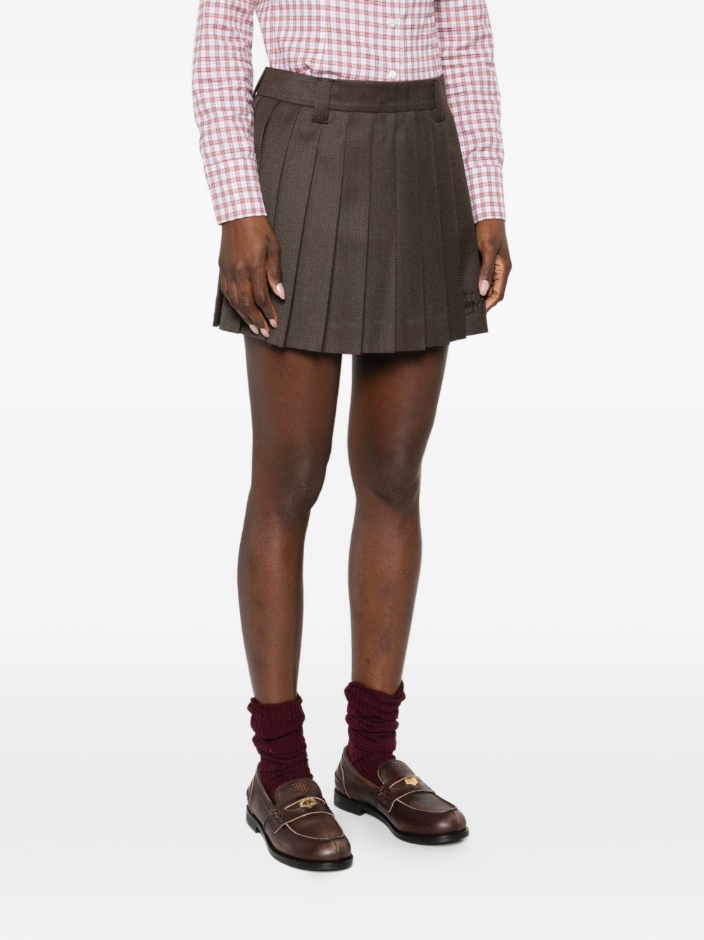 Miu Miu Women Wool Mini Skirt MIU MIU